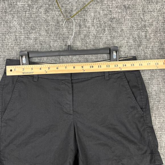 J Crew Womens Classic Chino Shorts 4 Black Cotton Slant Pockets‎ Zip Close - Picture 7 of 11